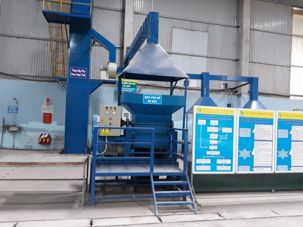 Hệ thống xử lý, tái chế ắc quy và pin